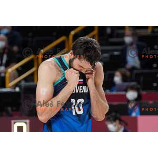 In action during semi-final of Men’s Basketball between Slovenia and France in Saitama Super Arena at Tokyo 2020 Summer Olympic Games, Japan on August 5, 2021