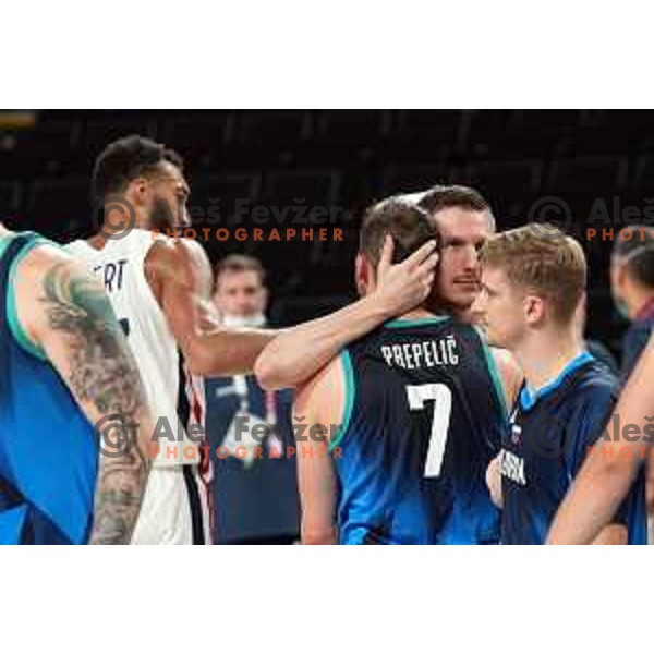 Klemen Prepelic in action during semi-final of Men’s Basketball between Slovenia and France in Saitama Super Arena at Tokyo 2020 Summer Olympic Games, Japan on August 5, 2021