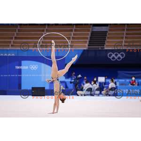 Ekaterina Vedeneeva (SLO) competes in Qualification of Rhythmic Gymnastics at Tokyo 2020 Summer Olympic Games, Japan on August 6, 2021