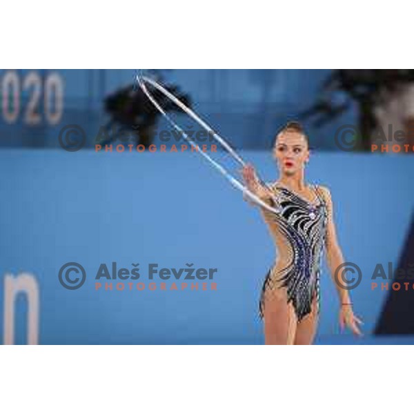 Ekaterina Vedeneeva (SLO) competes in Qualification of Rhythmic Gymnastics at Tokyo 2020 Summer Olympic Games, Japan on August 6, 2021