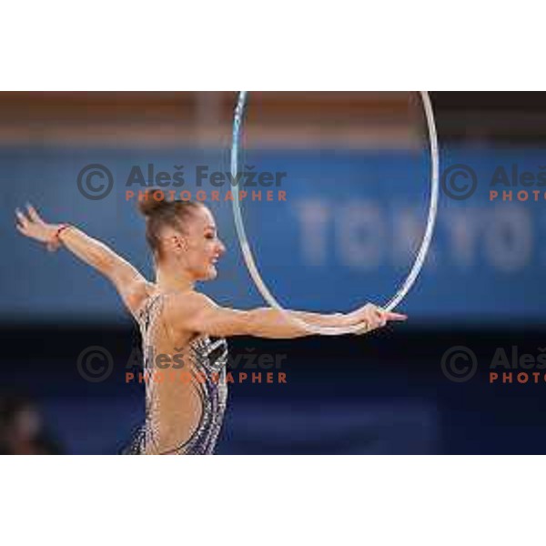 Ekaterina Vedeneeva (SLO) competes in Qualification of Rhythmic Gymnastics at Tokyo 2020 Summer Olympic Games, Japan on August 6, 2021