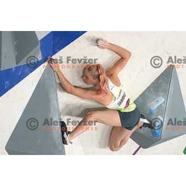Janja Garnbret (SLO) competes in the Final of Sports Climbing at Tokyo 2020 Summer Olympic Games, Japan on August 6, 2021
