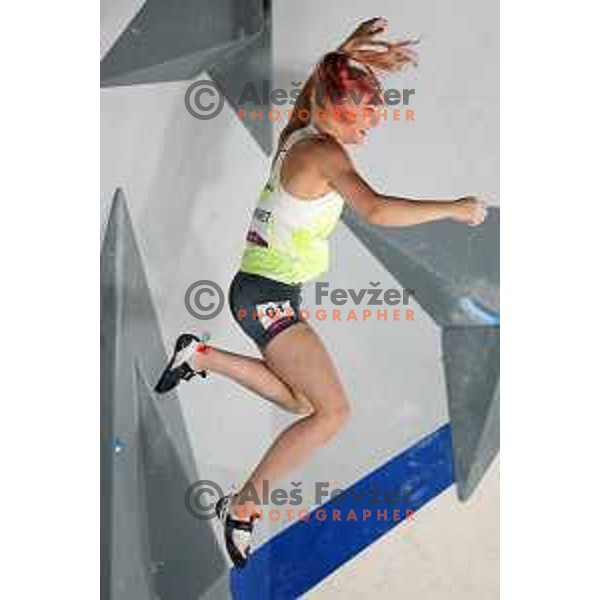 Janja Garnbret (SLO) competes in the Final of Sports Climbing at Tokyo 2020 Summer Olympic Games, Japan on August 6, 2021