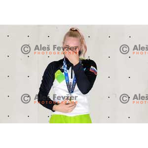 Janja Garnbret (SLO) Olympic Champion in Sports Climbing Women’s combined at Tokyo 2020 Summer Olympic Games, Japan on August 6, 2021