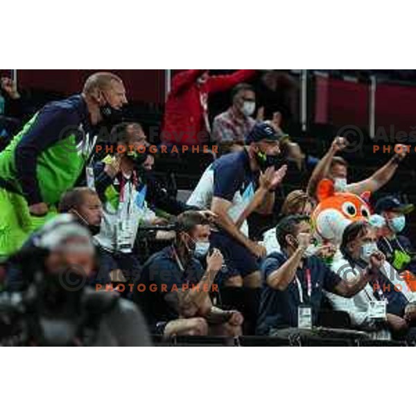 Tomaz Barada during Men’s Basketball match between Slovenia and France in Saitama Super Arena at Tokyo 2020 Summer Olympic Games, Japan on August 5, 2021