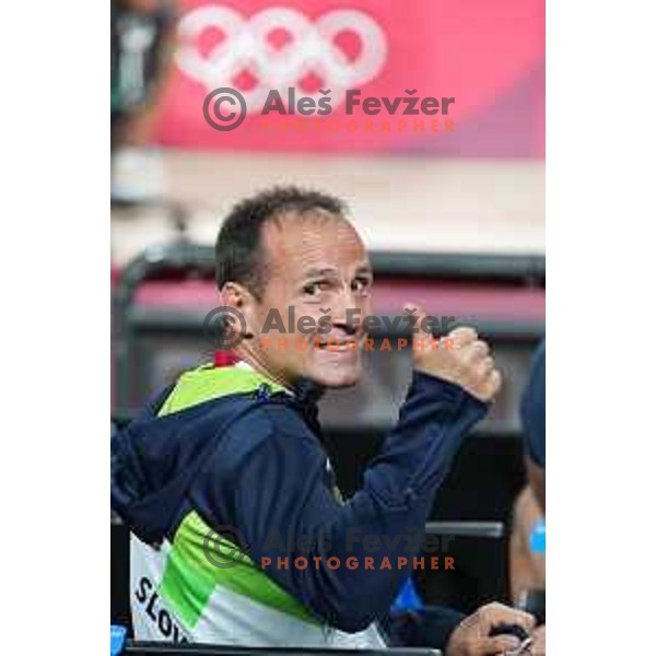 Tomaz Barada during Men’s Basketball match between Slovenia and France in Saitama Super Arena at Tokyo 2020 Summer Olympic Games, Japan on August 5, 2021