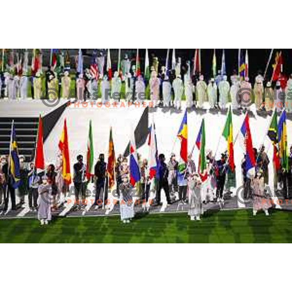 Janja Garnbret, flag bearer of Slovenia during Closing Ceremony of Tokyo 2020 Summer Olympic Games, Japan on August 8, 2021