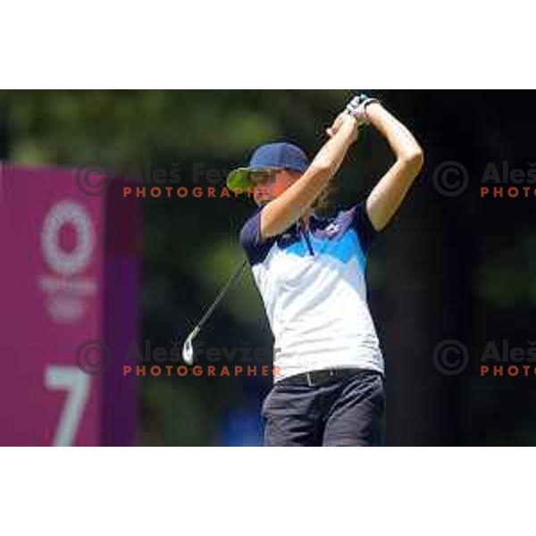Pia Babnik (SLO) plays in third round of Olympic Golf tournament at Kasumigaseki Country Club at Tokyo 2020 Summer Olympic Games, Japan on August 6, 2021