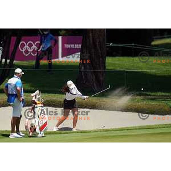 plays in third round of Olympic Golf tournament at Kasumigaseki Country Club at Tokyo 2020 Summer Olympic Games, Japan on August 6, 2021
