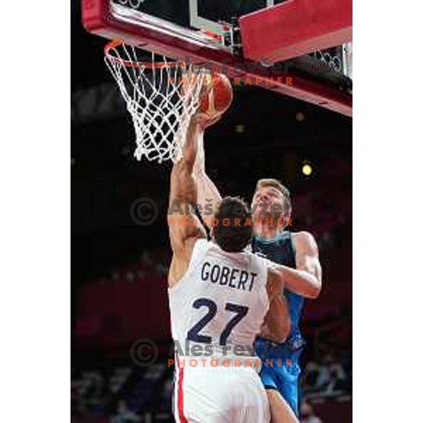 In action during semi-final of Men’s Basketball between Slovenia and France in Saitama Super Arena at Tokyo 2020 Summer Olympic Games, Japan on August 5, 2021
