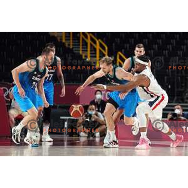 Jaka Blazic in action during semi-final of Men’s Basketball between Slovenia and France in Saitama Super Arena at Tokyo 2020 Summer Olympic Games, Japan on August 5, 2021