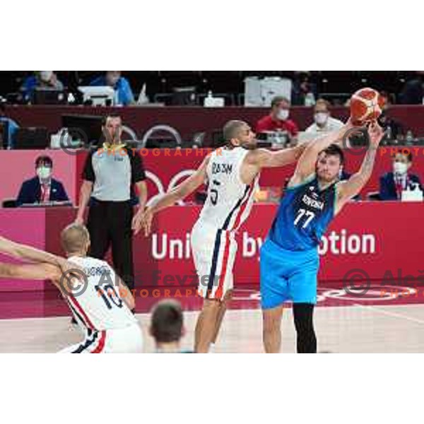 Luka Doncic in action during semi-final of Men’s Basketball between Slovenia and France in Saitama Super Arena at Tokyo 2020 Summer Olympic Games, Japan on August 5, 2021