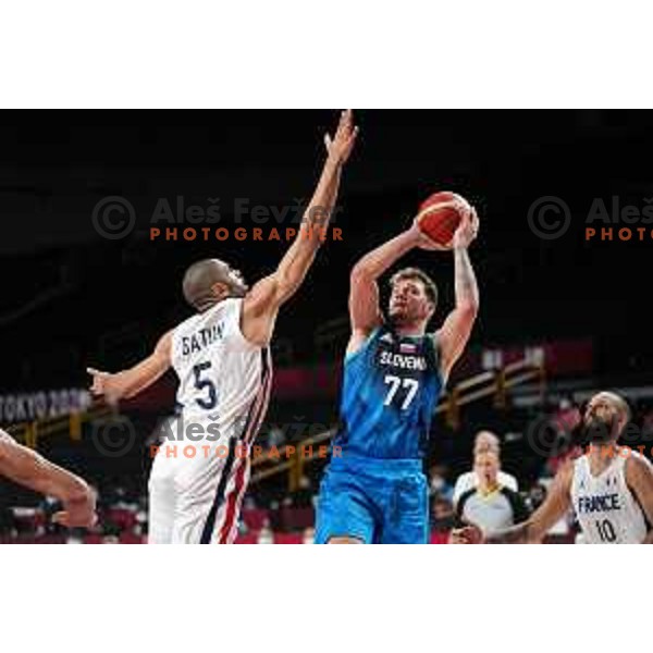 Luka Doncic in action during semi-final of Men’s Basketball between Slovenia and France in Saitama Super Arena at Tokyo 2020 Summer Olympic Games, Japan on August 5, 2021