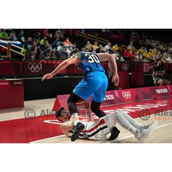 Zoran Dragic in action during semi-final of Men’s Basketball between Slovenia and France in Saitama Super Arena at Tokyo 2020 Summer Olympic Games, Japan on August 5, 2021 