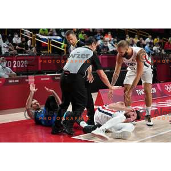 Zoran Dragic in action during semi-final of Men’s Basketball between Slovenia and France in Saitama Super Arena at Tokyo 2020 Summer Olympic Games, Japan on August 5, 2021 