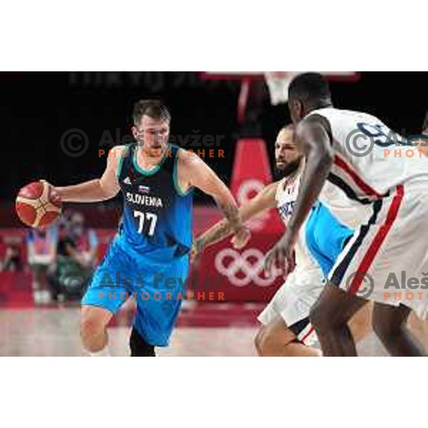 Luka Doncic in action during semi-final of Men’s Basketball between Slovenia and France in Saitama Super Arena at Tokyo 2020 Summer Olympic Games, Japan on August 5, 2021