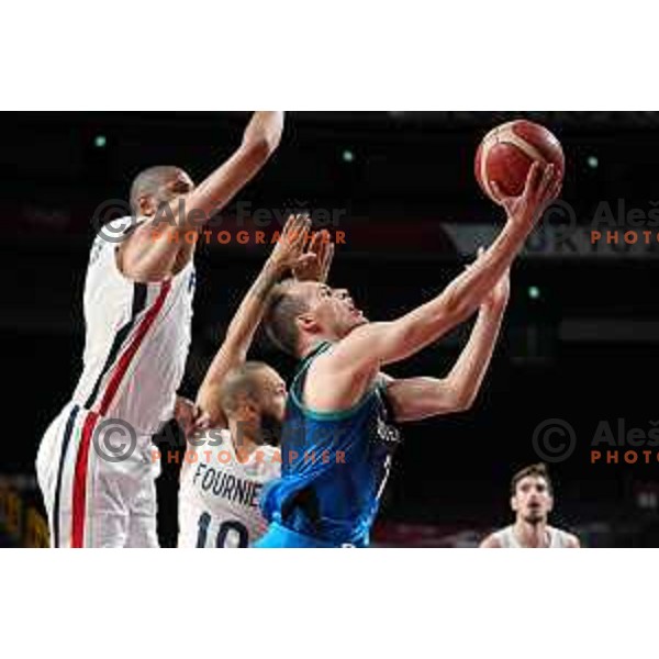 Klemen Prepelic in action during semi-final of Men’s Basketball between Slovenia and France in Saitama Super Arena at Tokyo 2020 Summer Olympic Games, Japan on August 5, 2021