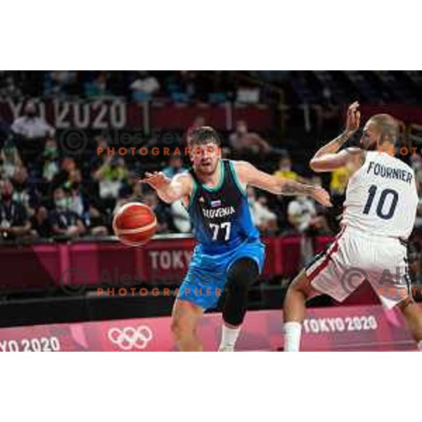 Luka Doncic in action during semi-final of Men’s Basketball between Slovenia and France in Saitama Super Arena at Tokyo 2020 Summer Olympic Games, Japan on August 5, 2021