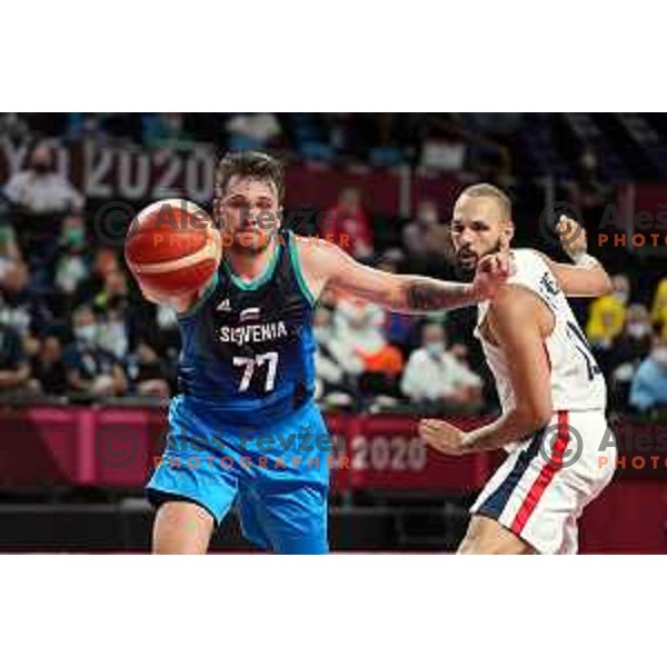Luka Doncic in action during semi-final of Men’s Basketball between Slovenia and France in Saitama Super Arena at Tokyo 2020 Summer Olympic Games, Japan on August 5, 2021