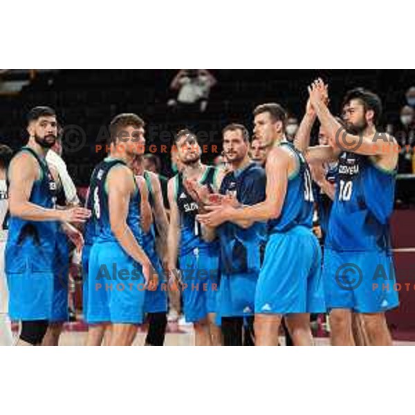 In action during semi-final of Men’s Basketball between Slovenia and France in Saitama Super Arena at Tokyo 2020 Summer Olympic Games, Japan on August 5, 2021