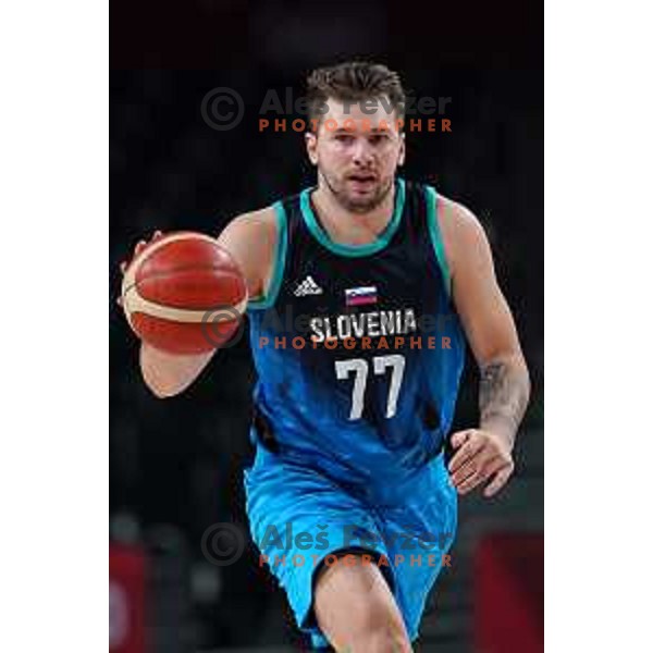 Luka Doncic in action during semi-final of Men’s Basketball between Slovenia and France in Saitama Super Arena at Tokyo 2020 Summer Olympic Games, Japan on August 5, 2021