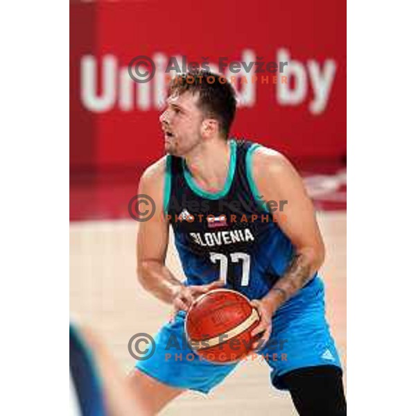 Luka Doncic in action during semi-final of Men’s Basketball between Slovenia and France in Saitama Super Arena at Tokyo 2020 Summer Olympic Games, Japan on August 5, 2021