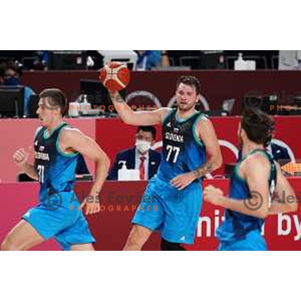 Luka Doncic in action during semi-final of Men’s Basketball between Slovenia and France in Saitama Super Arena at Tokyo 2020 Summer Olympic Games, Japan on August 5, 2021