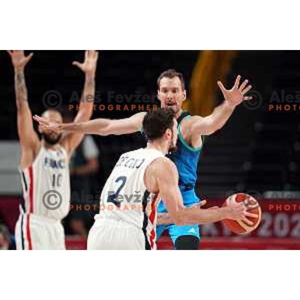 Zoran Dragic in action during semi-final of Men’s Basketball between Slovenia and France in Saitama Super Arena at Tokyo 2020 Summer Olympic Games, Japan on August 5, 2021 