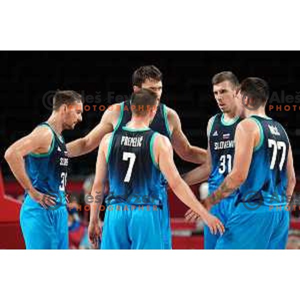 In action during semi-final of Men’s Basketball between Slovenia and France in Saitama Super Arena at Tokyo 2020 Summer Olympic Games, Japan on August 5, 2021