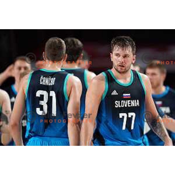 In action during semi-final of Men’s Basketball between Slovenia and France in Saitama Super Arena at Tokyo 2020 Summer Olympic Games, Japan on August 5, 2021