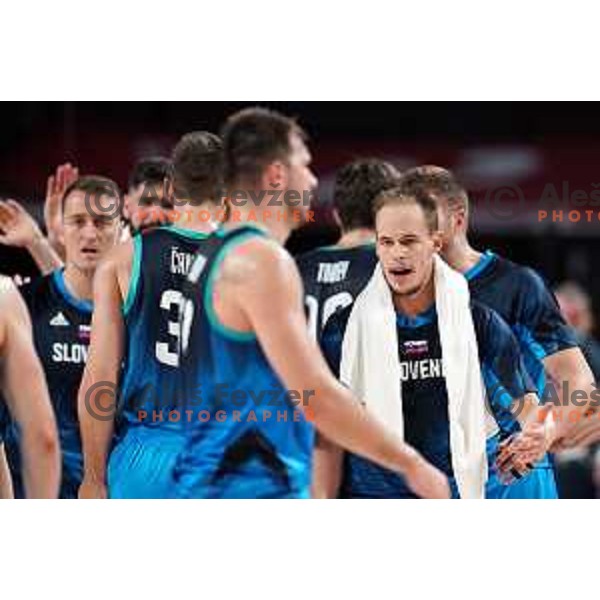 Klemen Prepelic in action during semi-final of Men’s Basketball between Slovenia and France in Saitama Super Arena at Tokyo 2020 Summer Olympic Games, Japan on August 5, 2021