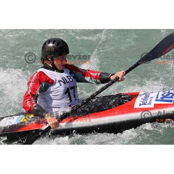 Eva Tercelj at kayak&canoe slalom for Alpe Adria Cup in Tacen, Ljubljana, Slovenia 27.4.2008. Photo by Ales Fevzer 