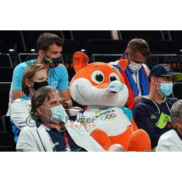 In action during semi-final of Men’s Basketball between Slovenia and France in Saitama Super Arena at Tokyo 2020 Summer Olympic Games, Japan on August 5, 2021