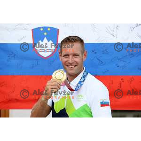 Benjamin Savsek during reception of Slovenia Olympic team of Tokyo 2020 Summer Olympic games held by president of Slovenia at Brdo Castle, Slovenia on August 10, 2021