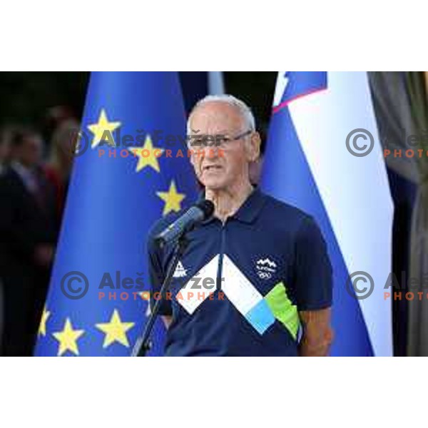 Miro Cerar during reception of Slovenia Olympic team of Tokyo 2020 Summer Olympic games held by president of Slovenia at Brdo Castle, Slovenia on August 10, 2021