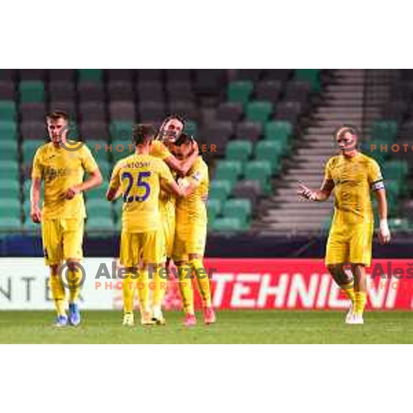 Action during UEFA Conference league 3rd round qualification match between Domzale and Rosenborg in Ljubljana, Slovenia on August 10, 2021