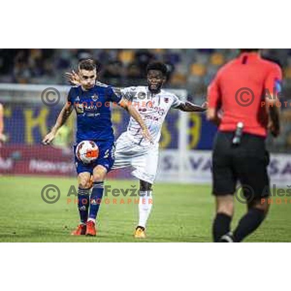 Blaz Vrhovec in action during Prva liga Telemach foorball match between Maribor and Tabor in Ljudski vrt, Maribor, Slovenia on August 14, 2021