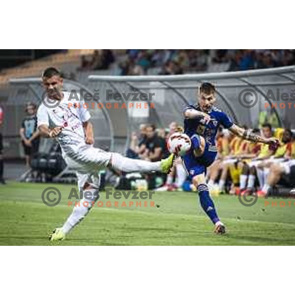 Gregor Sikosek in action during Prva liga Telemach foorball match between Maribor and Tabor in Ljudski vrt, Maribor, Slovenia on August 14, 2021
