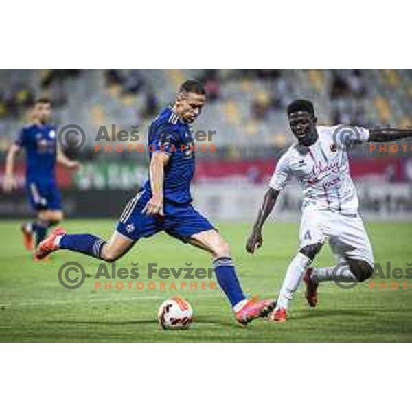 in action during Prva liga Telemach foorball match between Maribor and Tabor in Ljudski vrt, Maribor, Slovenia on August 14, 2021