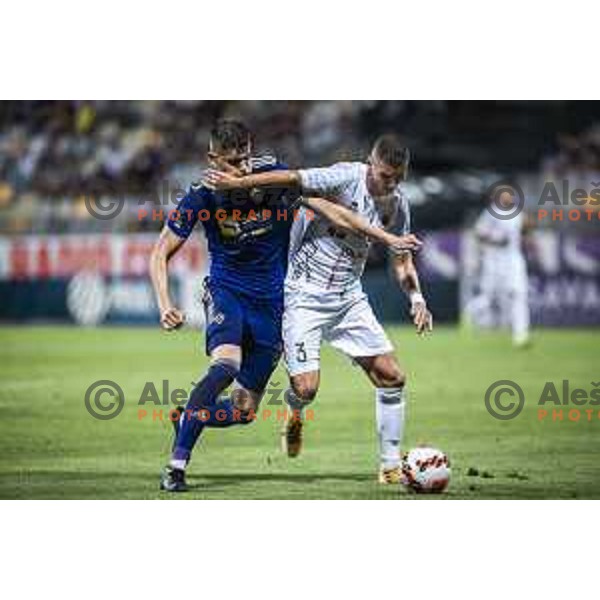 Nino Zugelj in action during Prva liga Telemach foorball match between Maribor and Tabor in Ljudski vrt, Maribor, Slovenia on August 14, 2021