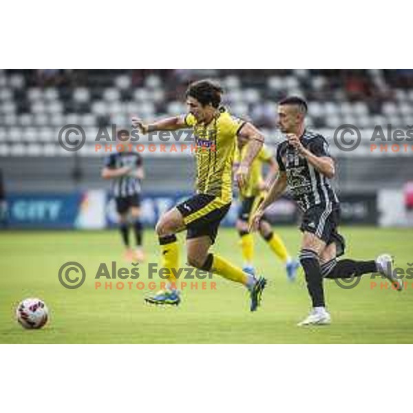 in action during Prva liga Telemach football match between Mura and Radomlje in Fazanerija, Murska Sobota, Slovenia on August 15, 2021