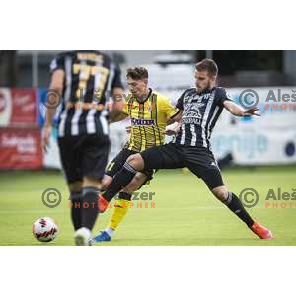 in action during Prva liga Telemach football match between Mura and Radomlje in Fazanerija, Murska Sobota, Slovenia on August 15, 2021