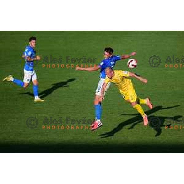 In action during Prva Liga Telemach football match between Domzale and Bravo in Domzale, Slovenia on August 14, 2021