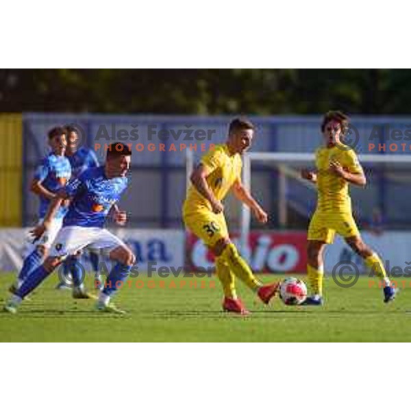 In action during Prva Liga Telemach football match between Domzale and Bravo in Domzale, Slovenia on August 14, 2021