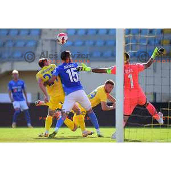 In action during Prva Liga Telemach football match between Domzale and Bravo in Domzale, Slovenia on August 14, 2021
