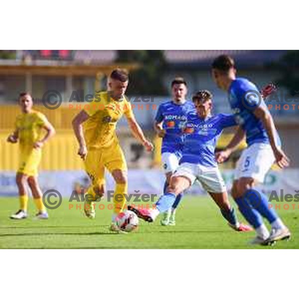 In action during Prva Liga Telemach football match between Domzale and Bravo in Domzale, Slovenia on August 14, 2021