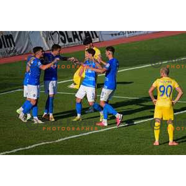 In action during Prva Liga Telemach football match between Domzale and Bravo in Domzale, Slovenia on August 14, 2021