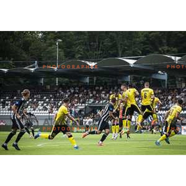 in action during Prva liga Telemach football match between Mura and Radomlje in Fazanerija, Murska Sobota, Slovenia on August 15, 2021