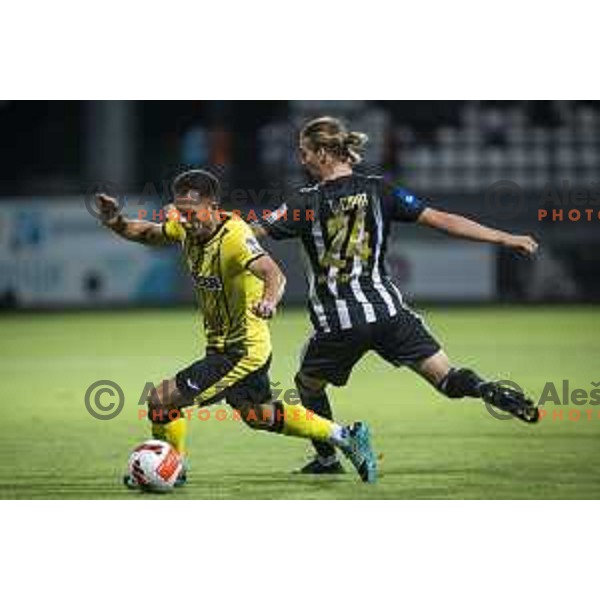 in action during Prva liga Telemach football match between Mura and Radomlje in Fazanerija, Murska Sobota, Slovenia on August 15, 2021