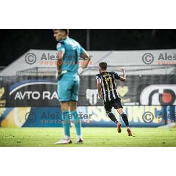 in action during Prva liga Telemach football match between Mura and Radomlje in Fazanerija, Murska Sobota, Slovenia on August 15, 2021